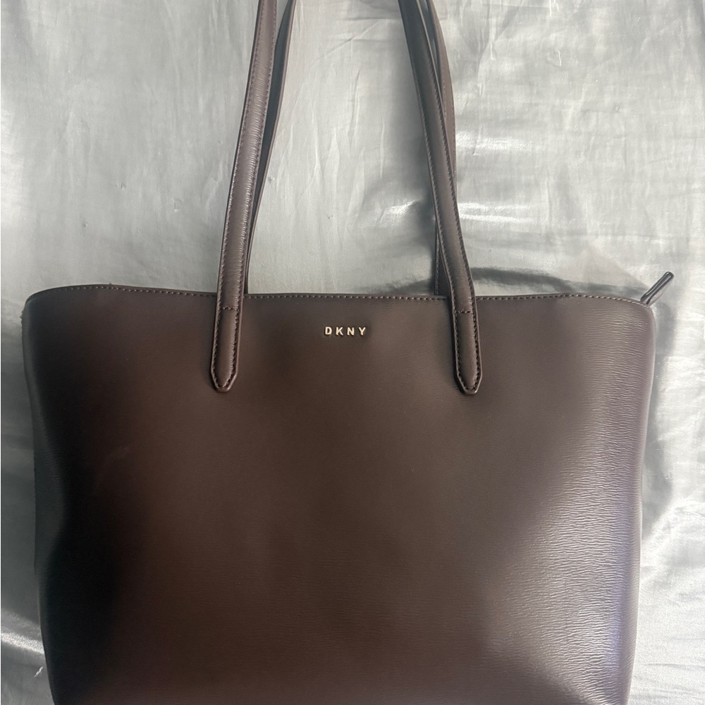 DKNY Dark Brown Leather Shoulder Bag
